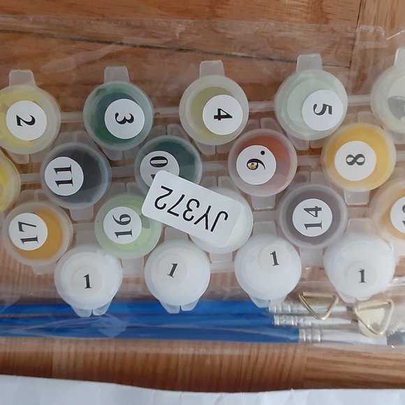 Paint by numbers set of 2each include hanging hooks paint and brushes - Picture 3 of 6